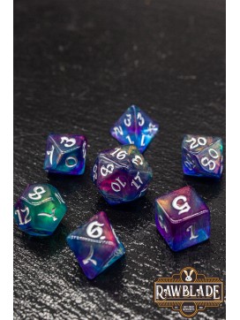 Gothic Nebula Dice Set - Violet Starlight