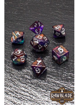 Gothic Nebula Dice Set - Cosmic Firestorm