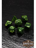 Marble Dice Set - Dark Green