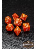 Marble Dice Set - Orange