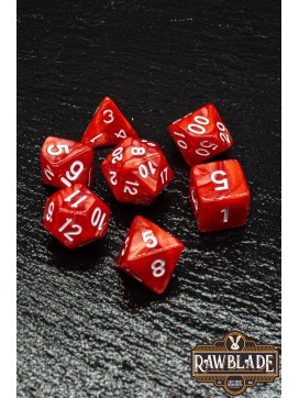 Marble Dice Set - Red