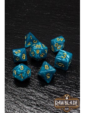 Marble Dice Set - Teal