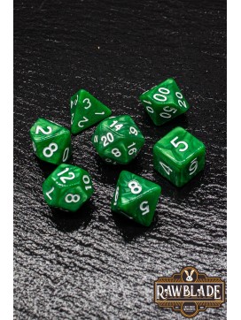 Marble Dice Set - Grass Green