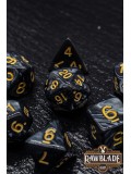 Marble Dice Set - Black/Gold