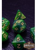 Marble Dice Set - Green/Gold