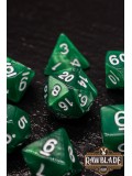 Marble Dice Set - Emerald Green