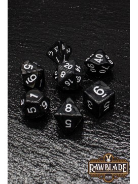 Marble Dice Set - Black