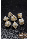 Marble Dice Set - White/Gold