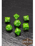 Marble Dice Set - Lime Green