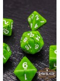 Marble Dice Set - Lime Green