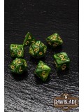 Marble Dice Set - Forest Green