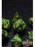 Marble Dice Set - Forest Green