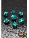 Marble Dice Set - Dark Pine Green