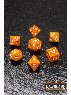 Marble Dice Set - Light Orange