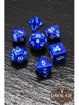 Marble Dice Set - Blue