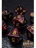 Marble 2 Colors Dice Set - Red/Black