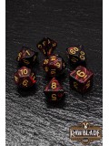 Marble 2 Colors Dice Set - Red/Black