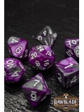 Marble 2 Colors Dice Set - Purple/Gray