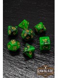 Marble 2 Colors Dice Set - Green/Black