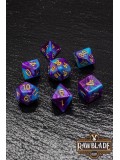 Marble 2 Colors Dice Set - Blue/Purple