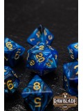 Marble 2 Colors Dice Set - Blue/Black