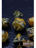 Marble 2 Colors Dice Set - Gold/Black