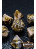 Marble 2 Colors Dice Set - Pink/brown