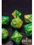 Marble 2 Colors Dice Set - Yellow/Green