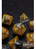 Marble 2 Colors Dice Set - Gold/Gray