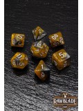 Marble 2 Colors Dice Set - Gold/Gray