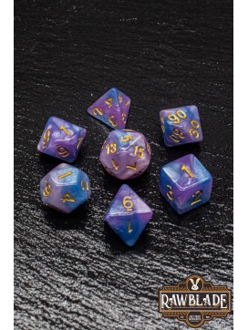 Marble 2 Colors Dice Set - Light Purple/Blue