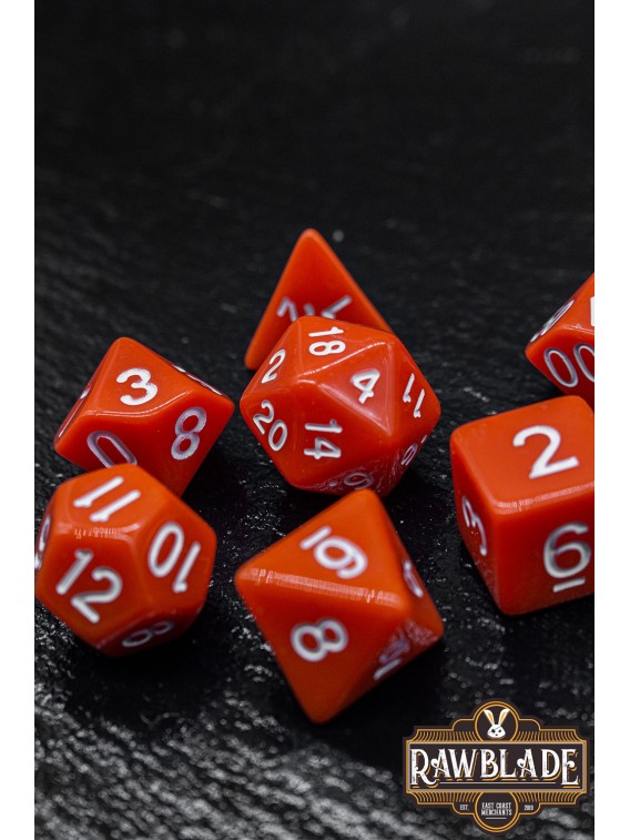 Opaque Dice Set- Orange