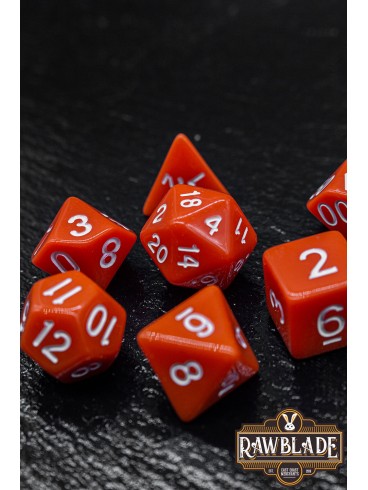 Opaque Dice Set- Orange