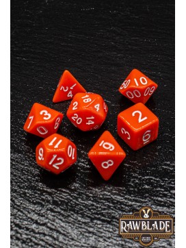 Opaque Dice Set- Orange