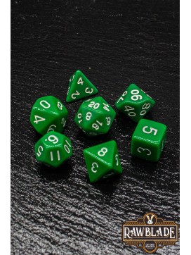 Opaque Dice Set- Green