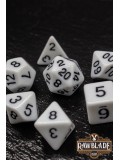 Opaque Dice Set- Black/White