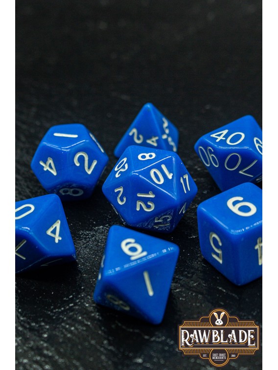 Opaque Dice Set- Blue