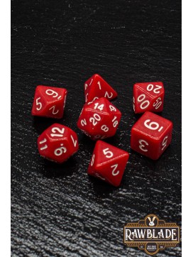 Opaque Dice Set- Red