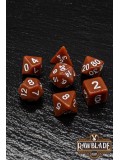 Opaque Dice Set- Brown