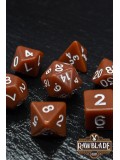 Opaque Dice Set- Brown