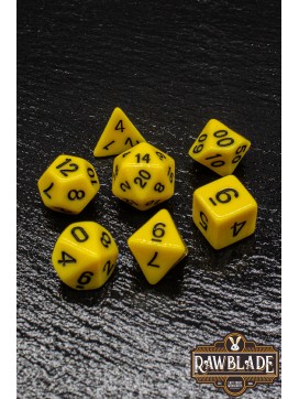 Opaque Dice Set- Yellow