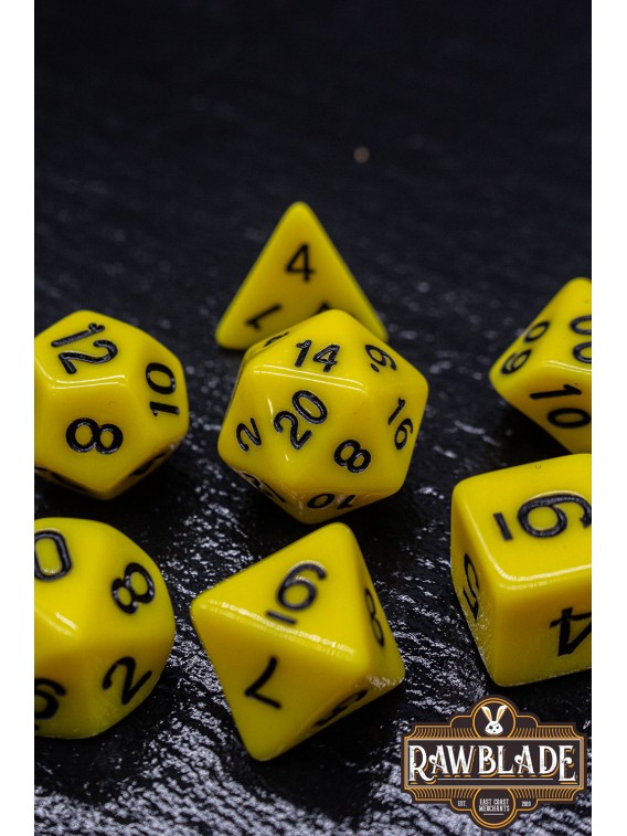 Opaque Dice Set- Yellow