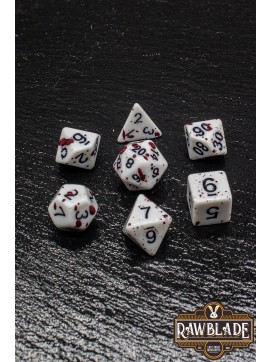 Splattered Dice Set- Blood