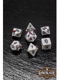 Splattered Dice Set- Blood