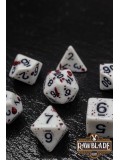 Splattered Dice Set- Blood