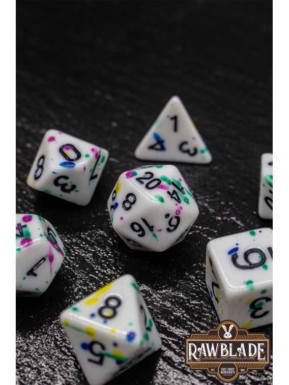 Splattered Dice Set- Fiesta