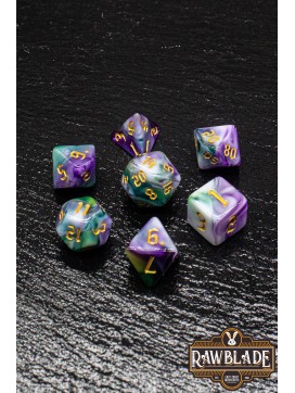 Marble 4 Colors Gothic Dice Set - Shadowy Marble