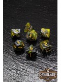 Marble 4 Colors Gothic Dice Set - Mystic Ebony