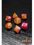 Marble 4 Colors Gothic Dice Set - Amber Orange