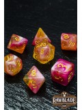 Marble 4 Colors Gothic Dice Set - Amber Orange